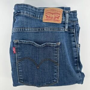 Levi's 721 Jeans Womens 33 Blue Denim High Rise Skinny Classic 5-Pocket Outdoor